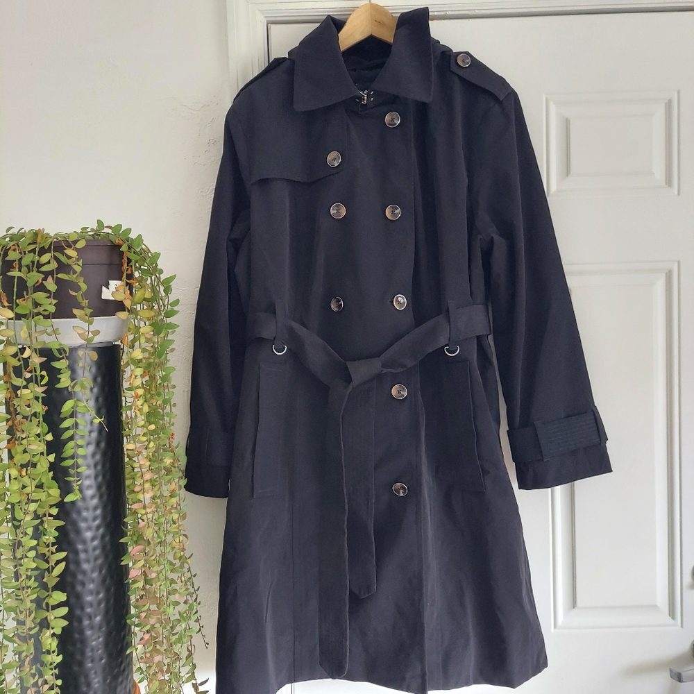 London Fog Hooded Trench Coat